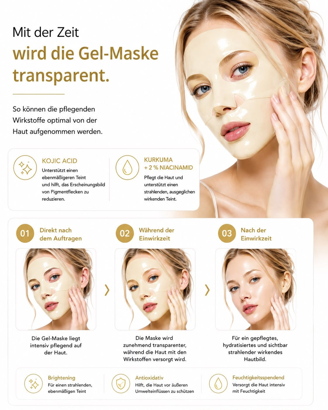 Kurkuma-Kojisäure Face Mask